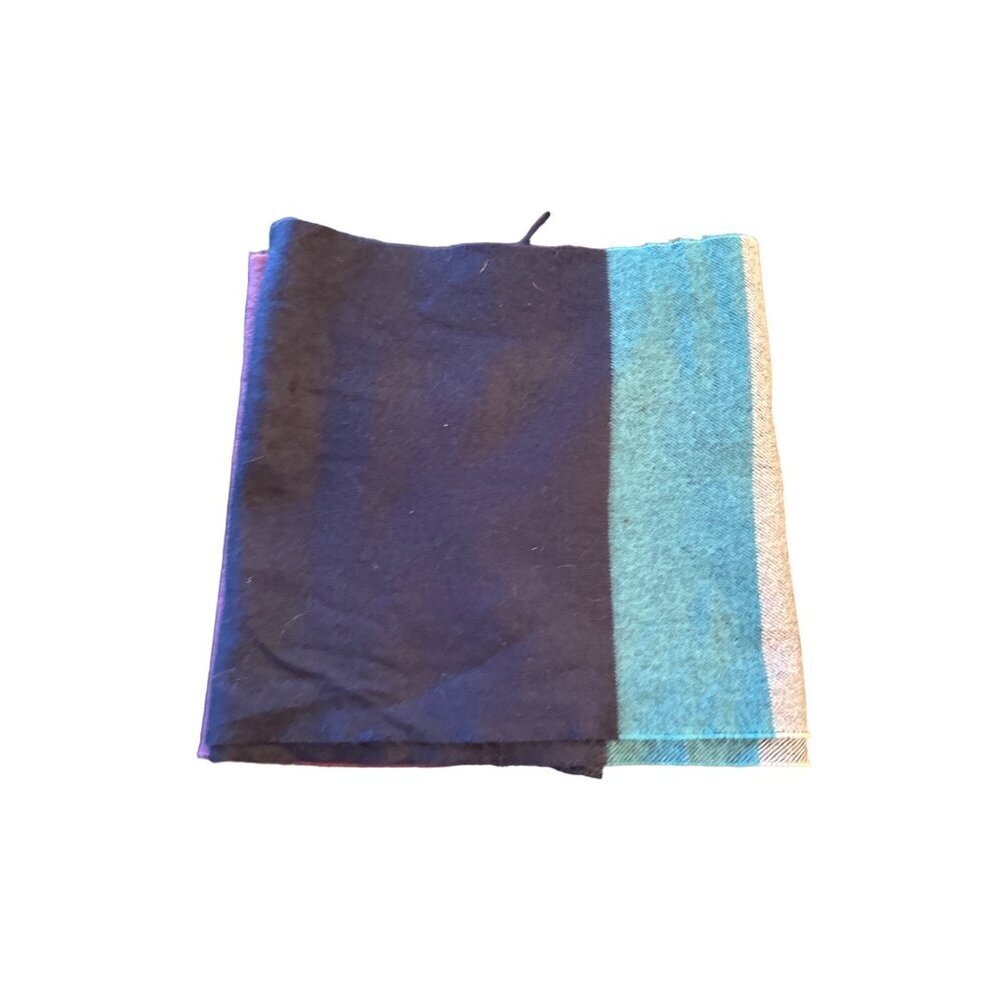 Colorblock Cashmere Scarf Made In England Multicolor - Picture 4 of 4